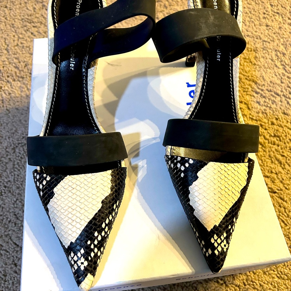 Proenza Schouler snake skin and latex pumps new inbox size 38